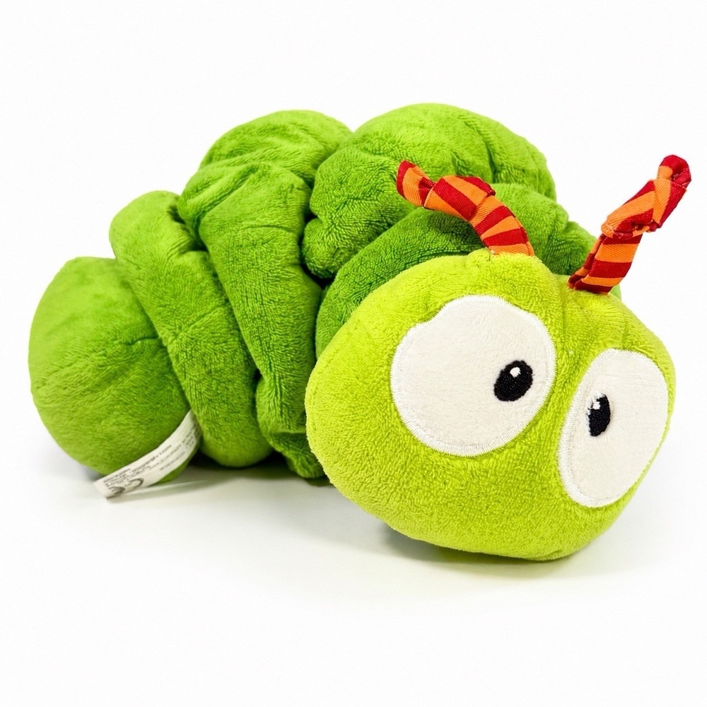 Sigikid Green Caterpillar Vibrating Plush Pull Toy Baby Sensory Stroller Nursery